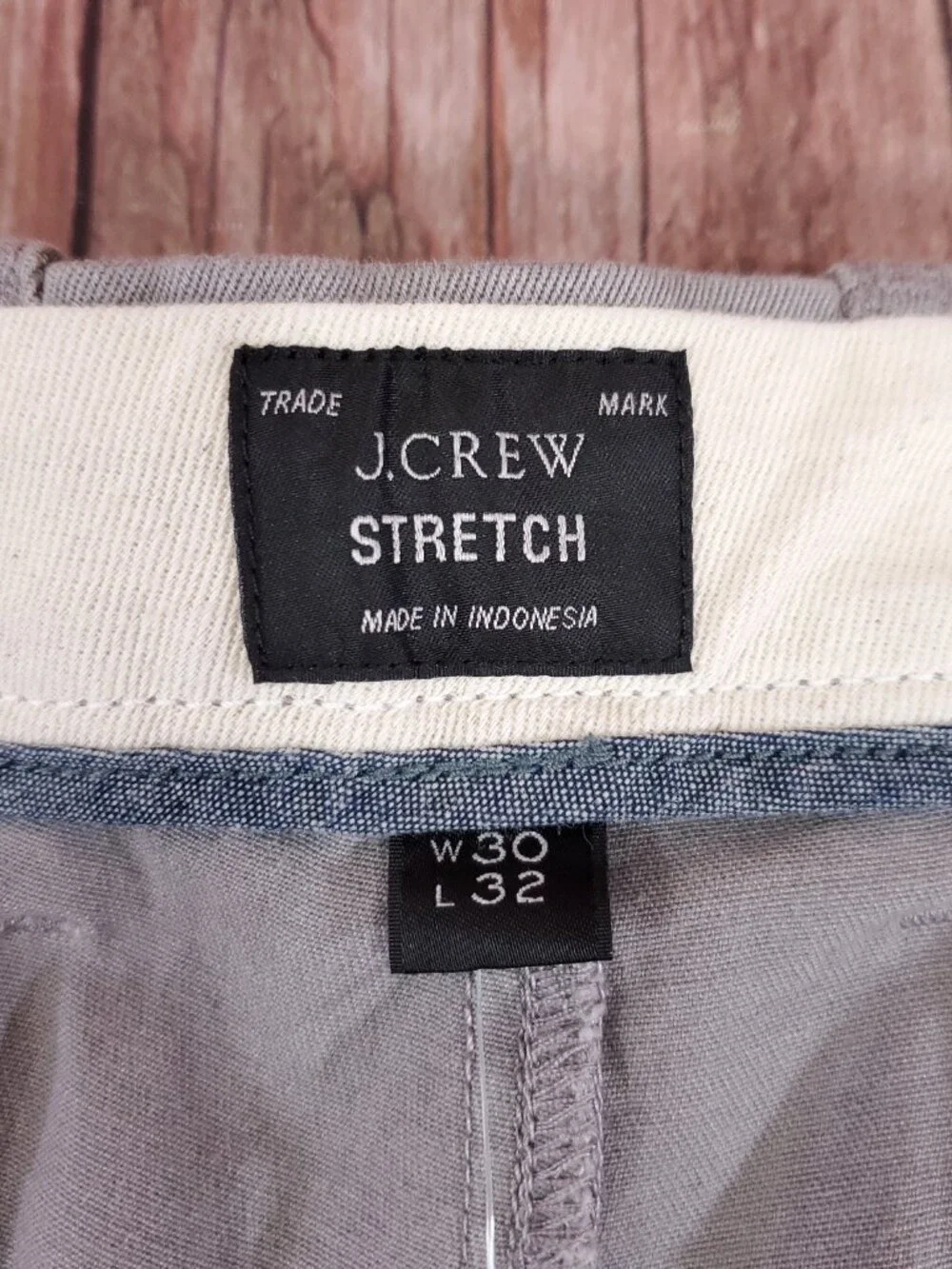 *READ* NWT J Crew Mens 30x31.5(32) 484 Slim fit Stretch Chino Pants Gray E1589